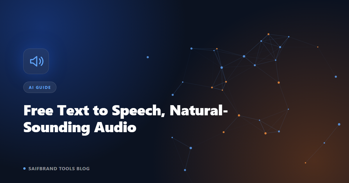 Free Text to Speech: Turn Any Text into Natural-Sounding Audio